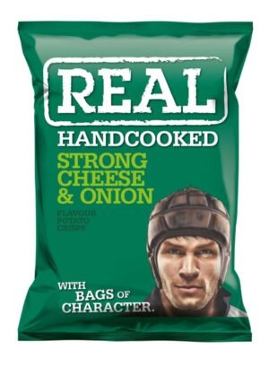 Real Strong Cheese & Onion Crisps - 48x35g