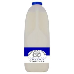 Wells Farm Dairy Red Tractor Whole Milk - 6x2ltr
