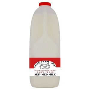 Wells Farm Dairy Red Tractor Skimmed Milk - 6x2ltr