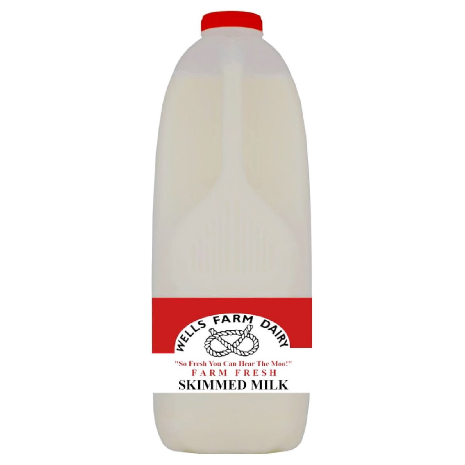 Wells Farm Dairy Red Tractor Skimmed Milk - 6x2ltr