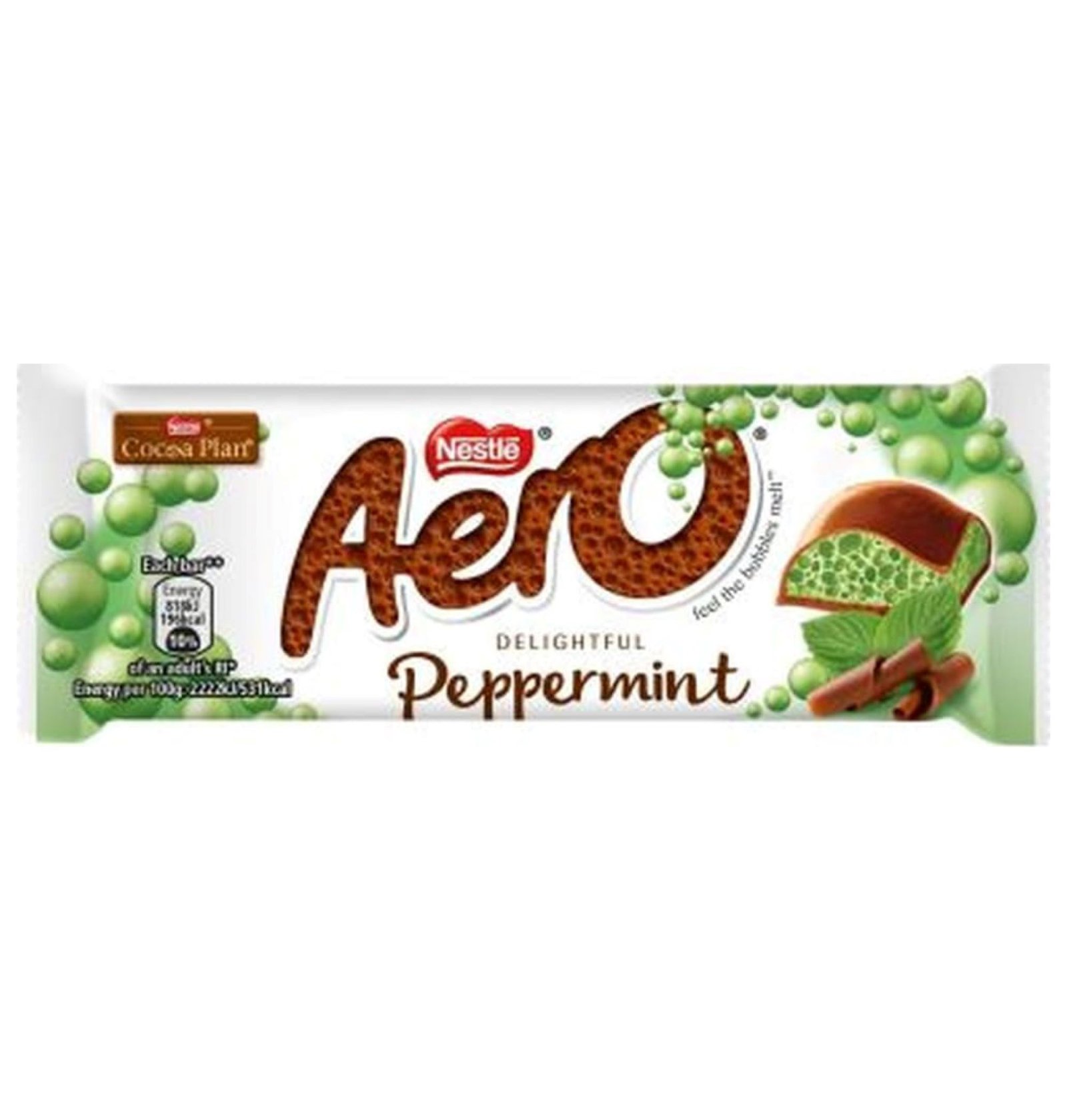 Aero Bubbly Peppermint Chocolate Bar - 24x36g