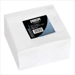 2Ply Essential White Napkin 40cm - 20x100