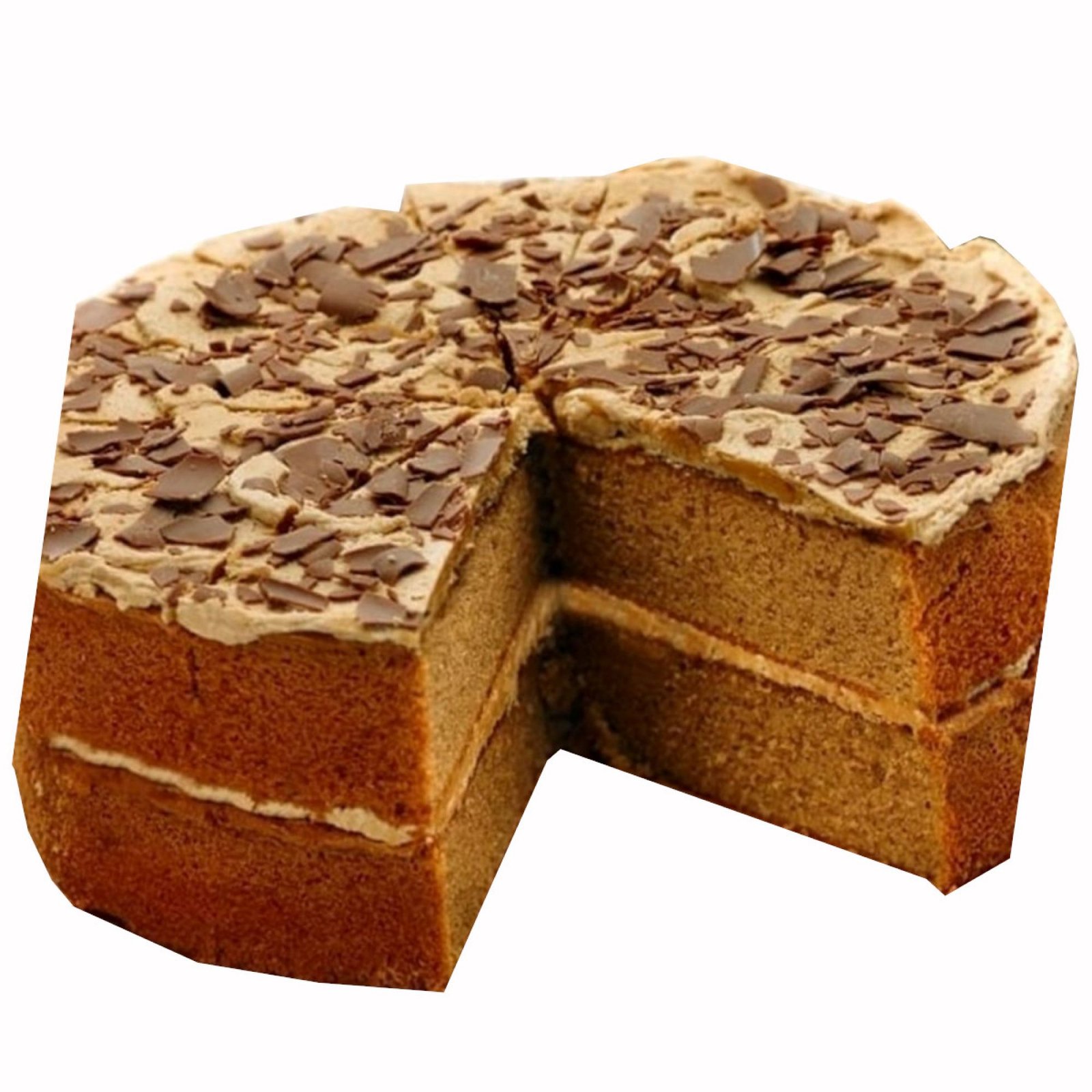 Handmade Gluten Free Cappuccino Cake Pre-Cut - 14ptn