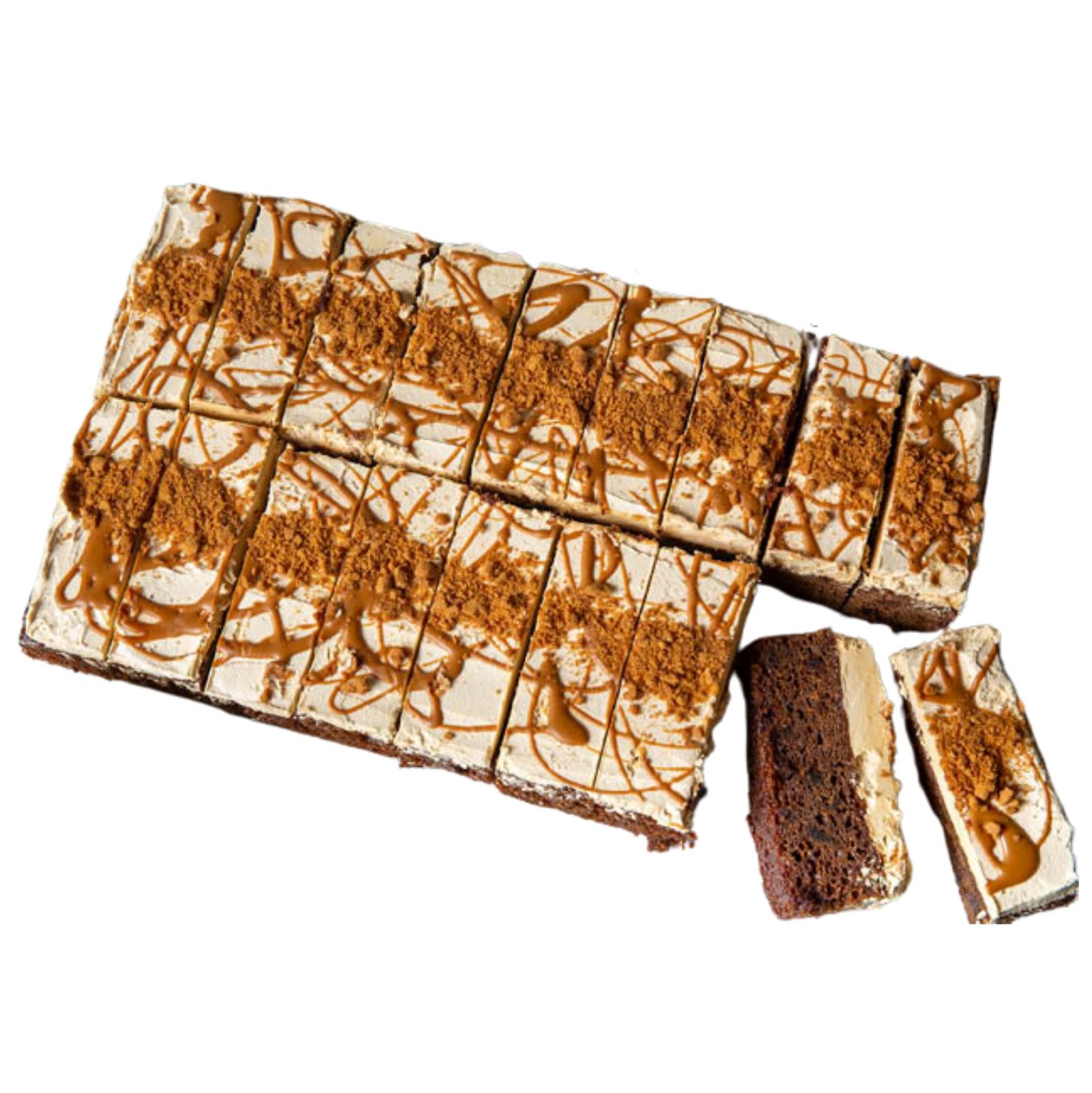 Cakesmiths Sticky Toffee Biscoff Traycake Pre-Cut - 6x18ptn